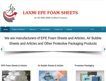 Tablet Screenshot of laxmiepefoam.com